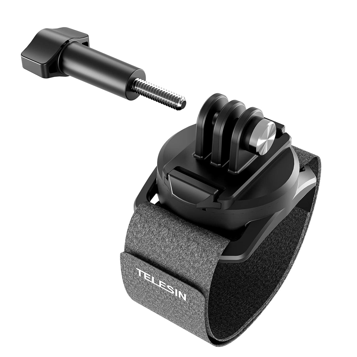 Telesin Upgraded Wrist Strap, 360 Rotation Arm Plam Ankle Mount Band Holder Cycling Mount For Gopro Max Hero 13 12 11 10 9 8 7 Black, Insta360 One R X2 Go3 Dji Osmo Action 5 Pro 4 3 Camera Accessories