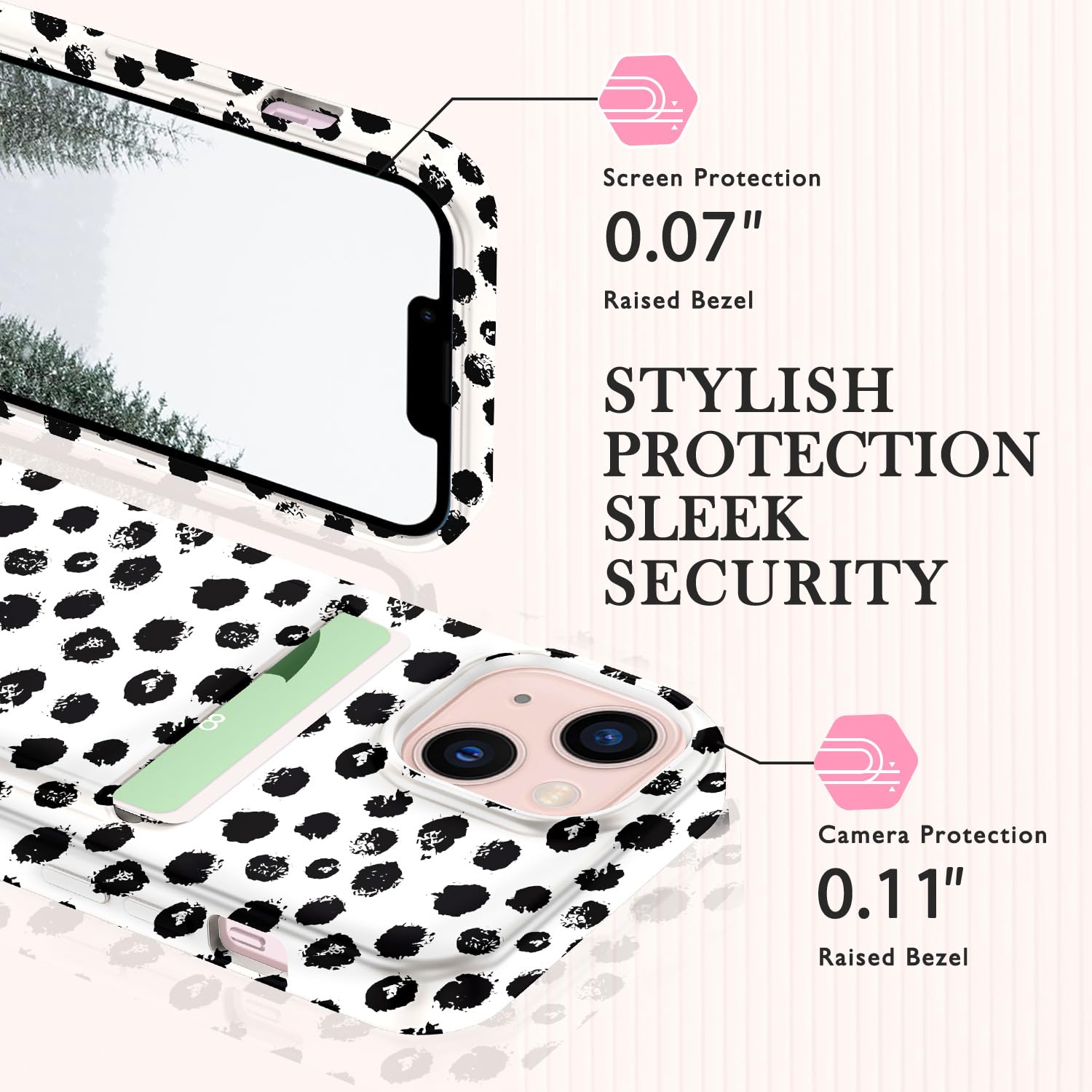 Petocase For Iphone 14 Case/Iphone 13 Case Card Holder Slot Ultra Slim Flexible Tpu Gel Rubber Soft Skin Silicone Protective Pho