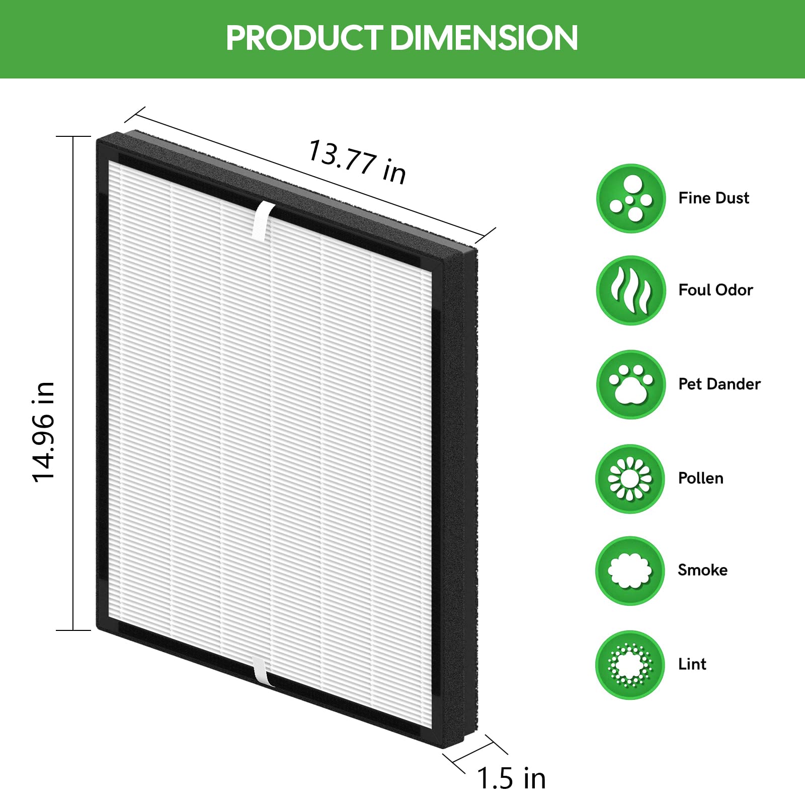 2 Pack Flt5900 True Hepa Replacement Filter J And Uv C Replacement Bulb Compatible With Purifier Ac5900Wca And Ac5900Wdlx