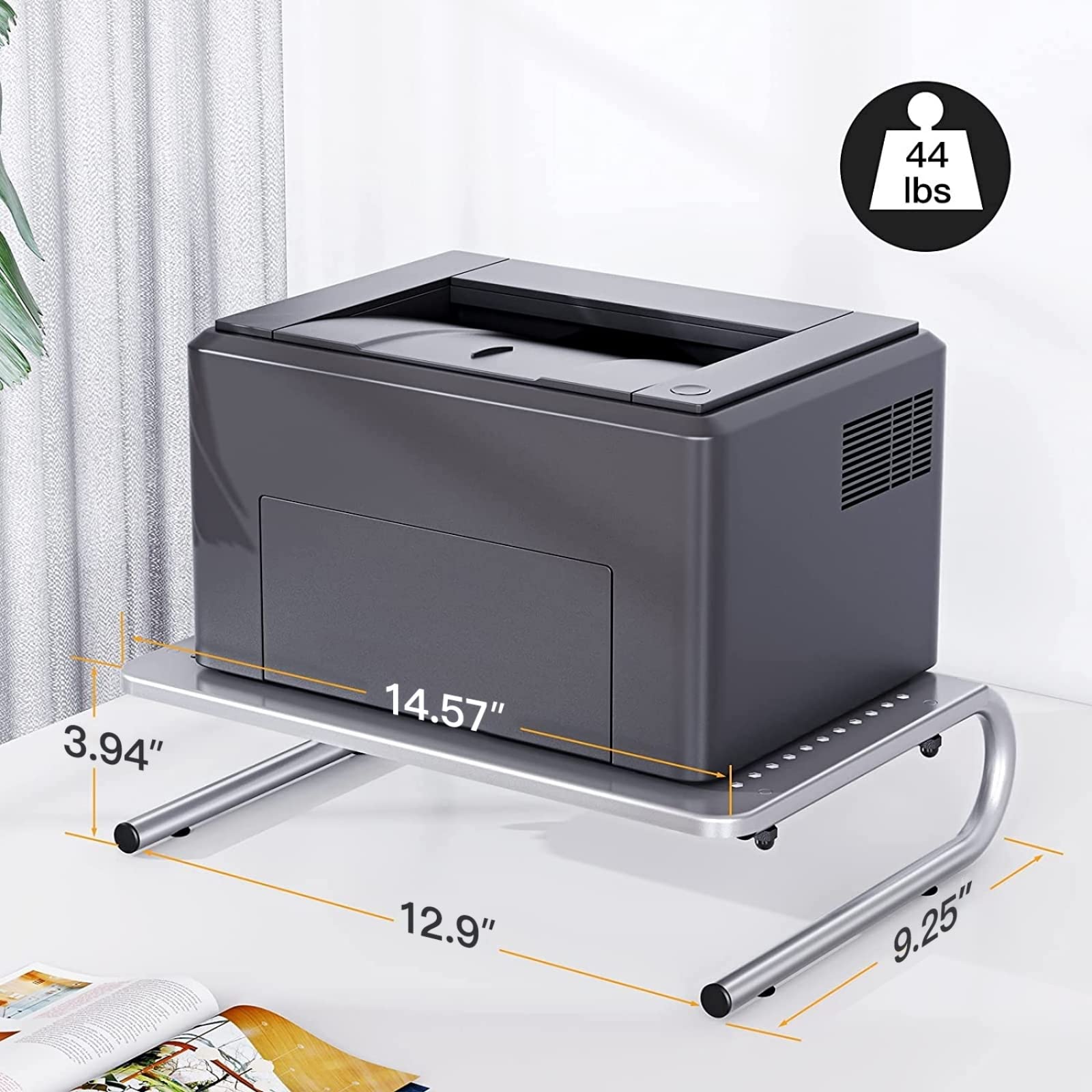 Huanuo Monitor Stand Riser, Monitor Riser, Laptop Stand, Laptop Shelf W/Vented Metal, Desktop Computer Stand For Screen, Laptops, Printer, Laptop Riser For Home & Office, Monitor Riser Stand For Desk