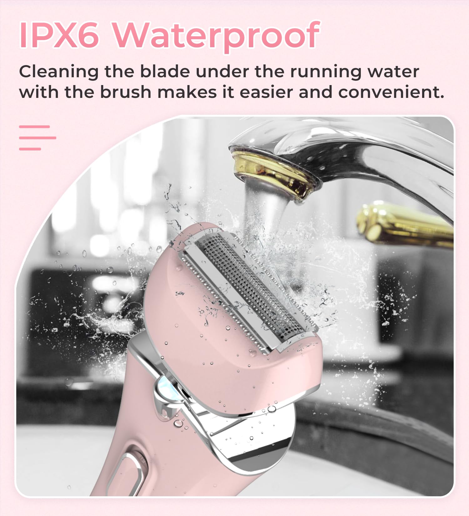 Electric Shaver Women Rechargeable Razor Ladies Shaver,Lady Razor For Legs,Arm,Underarm,Bikini,Usb Rechargeable Razor Wet&Dry Co