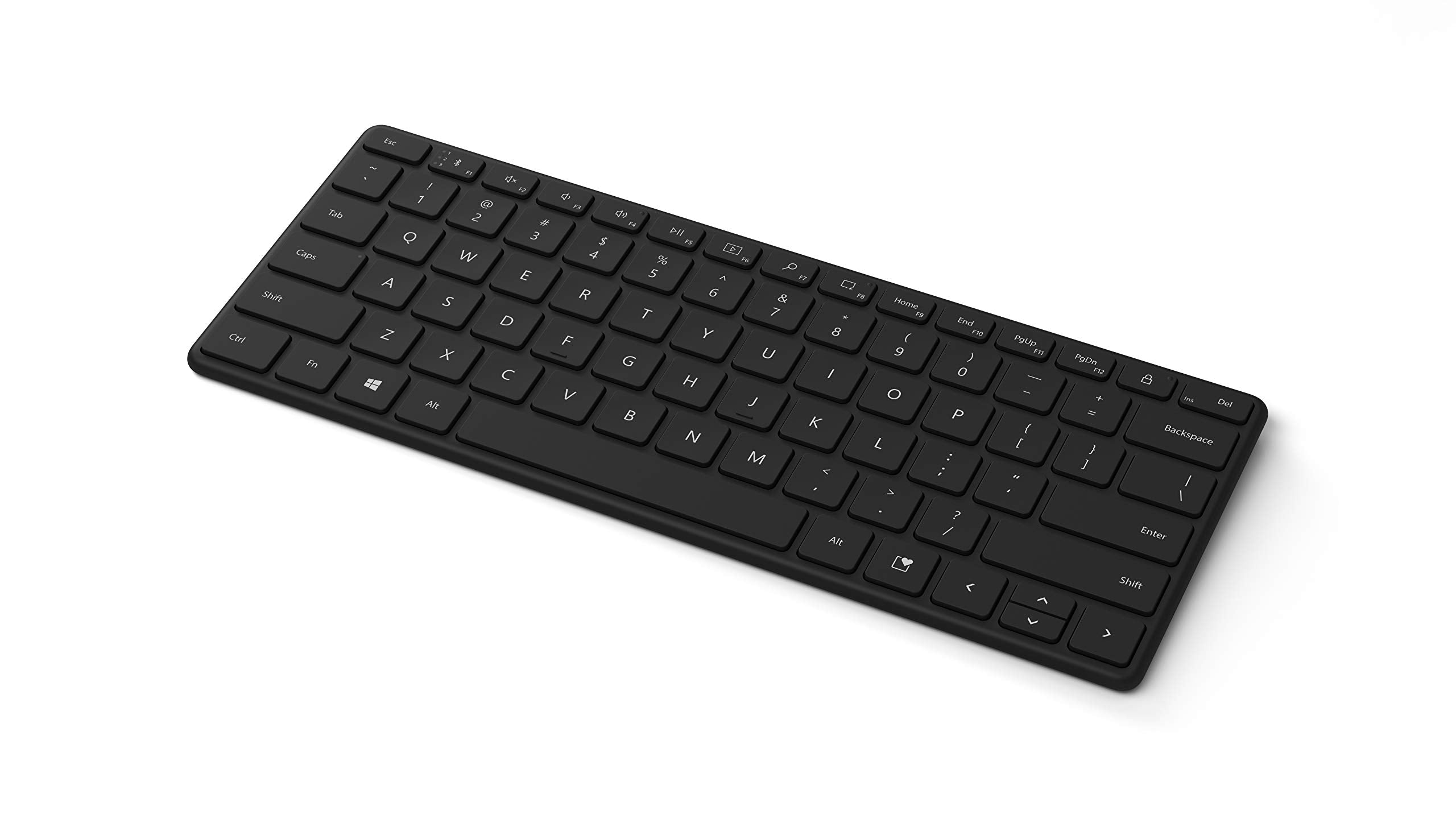 Microsoft Designer Compact Keyboard   Matte Black Standalone Wireless Bluetooth Keyboard Compatible With Bluetooth Enabled Pcsma