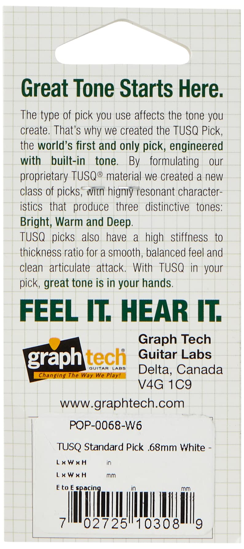 Graphtech Pqp-0068-W6 Tusq A1 Picks