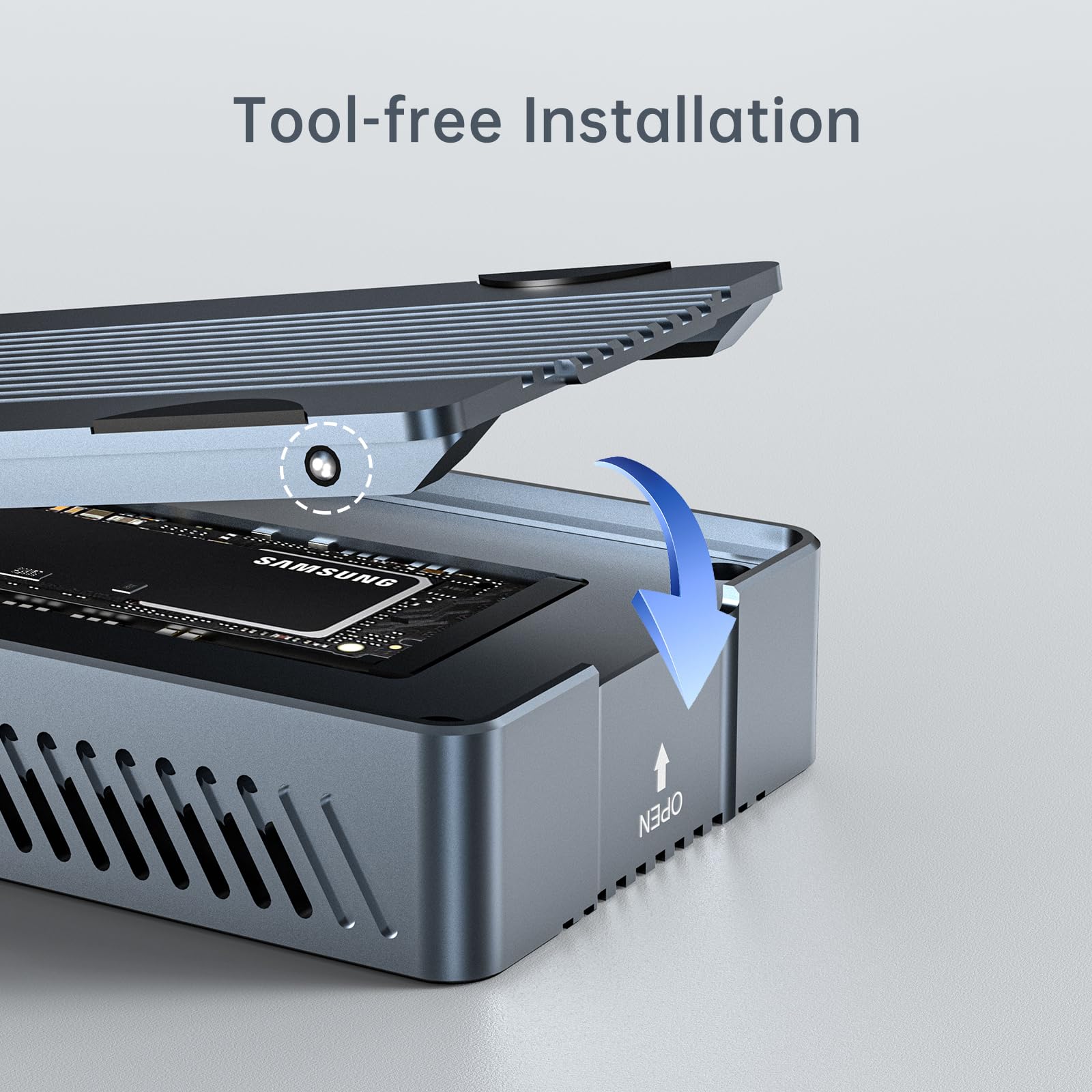 Acasis 40Gbps M.2 Nvme Ssd Enclosure With Cooling Fan, Tbu 405 Pro For M1 M2 Pro/Max, Compatible With Usb4/3.2/3.1/3.0/2.0, Supp