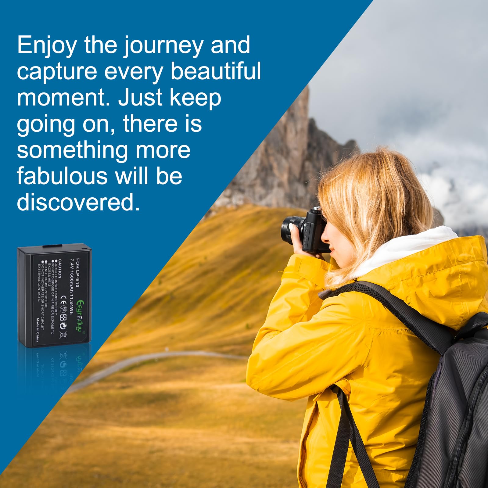 Eeyrnduy 2 Pack Of Lp E10 Batteries For Canon Eos Rebel T7 T6 T5 T3, Kiss X50 X70, Eos 1100D 1200D 1300D 2000D Digital Camera