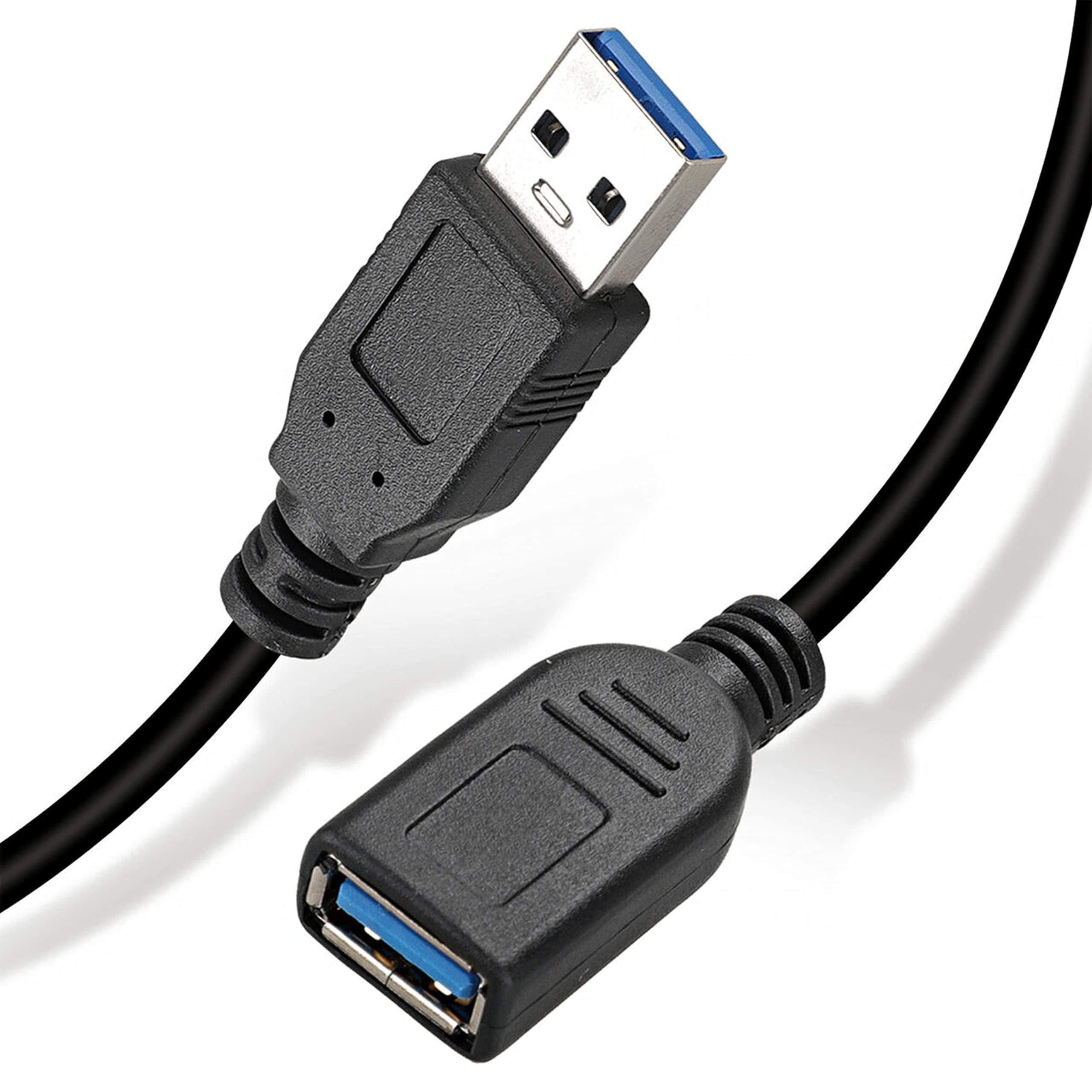SaiTech IT 10 Pack USB 3.0 Extension Cable 5Gbps Male A to Female A Black 15cm Short