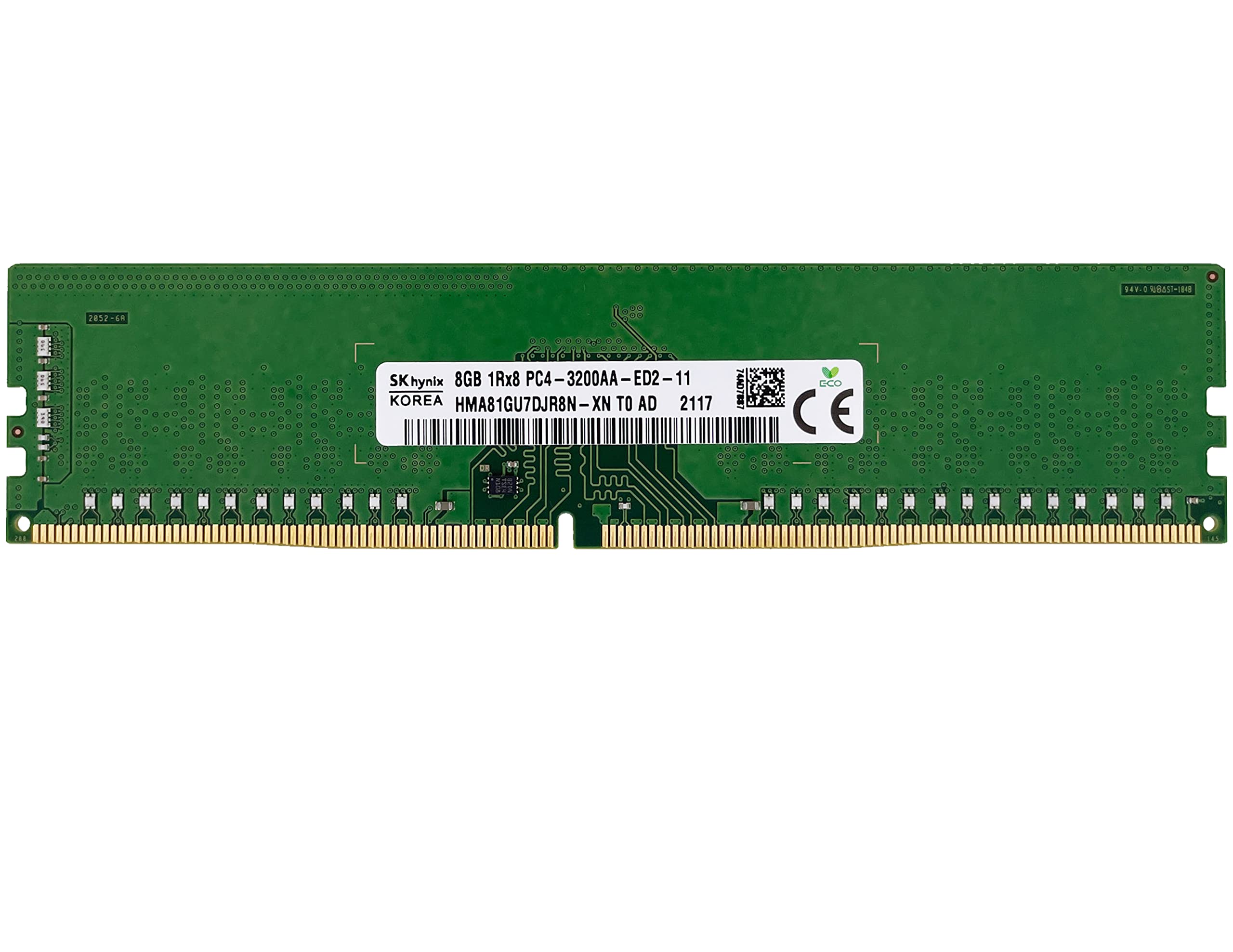 Timetec Hynix Original 8Gb Ddr4 3200Mhz Pc4 25600 Unbuffered Ecc 1.2V Cl22 1Rx8 Single Rank 288 Pin Udimm Server Memory Ram Modu