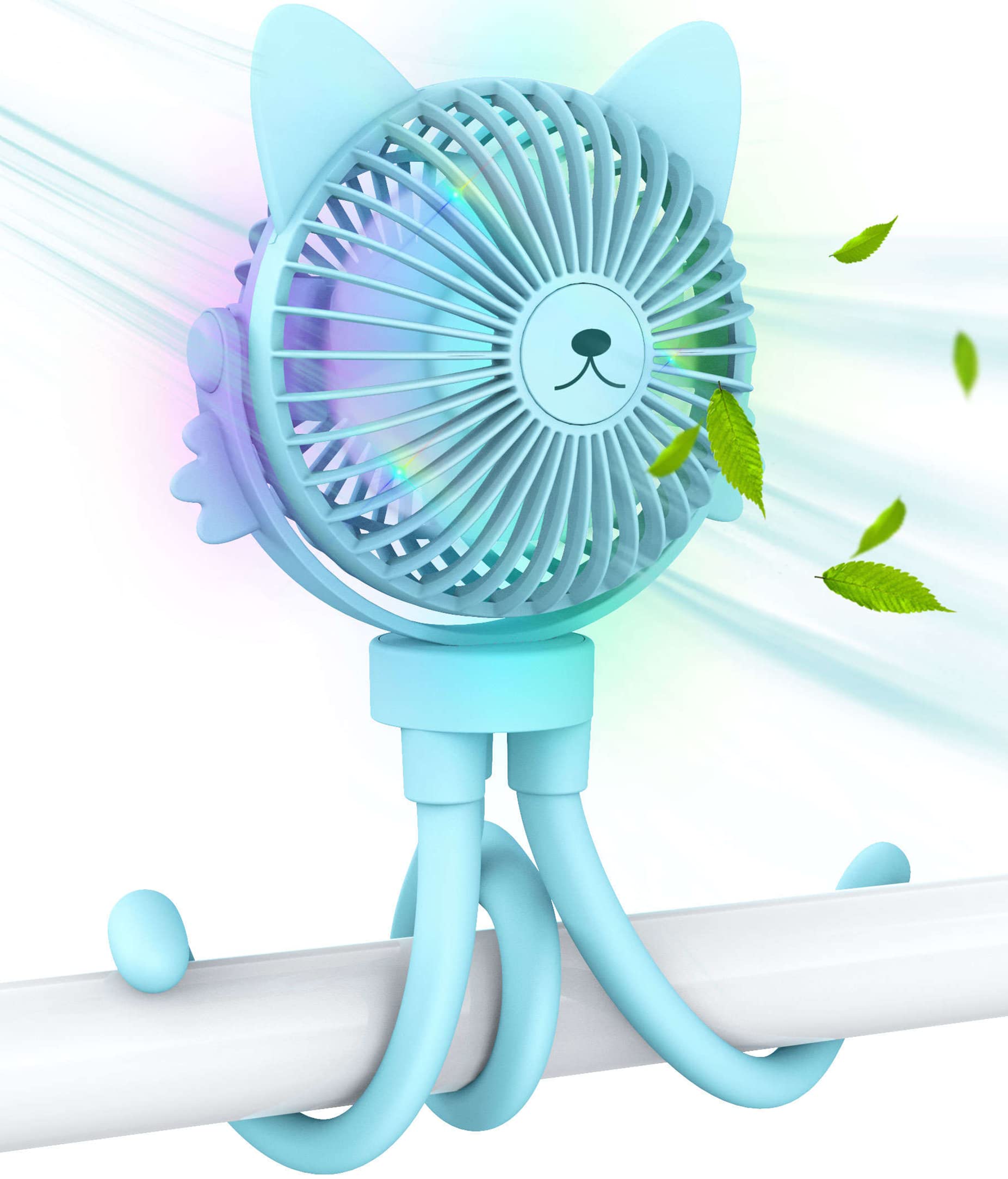 Fanimal Portable Small Stroller Fan For Baby Mini Handheld Personal Fan Rechargeable Clip On Usb Fan Stroller Accessories Night 