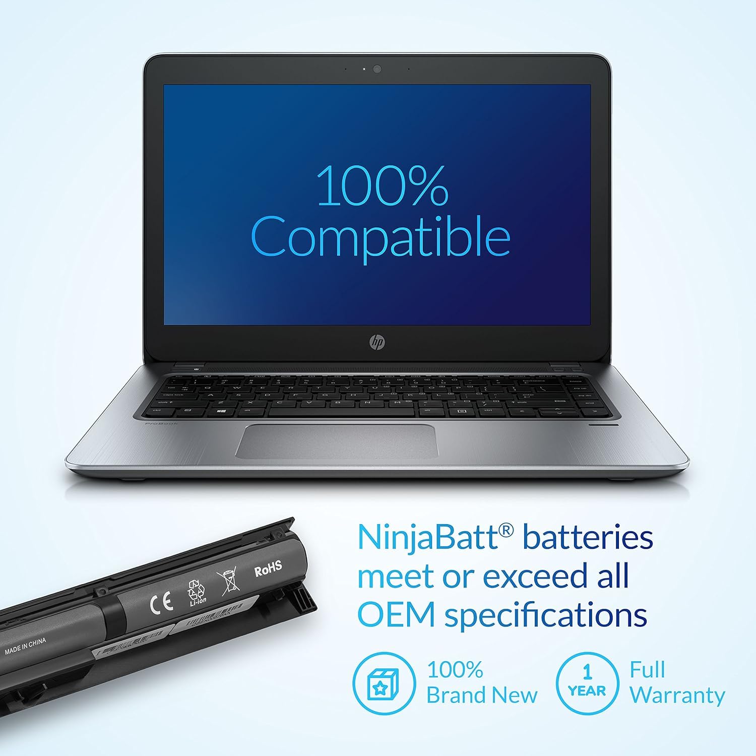 Ninjabatt Battery For Hp 756743 001 V104 Vi04 756744 001 Envy 14 15 17 Series Probook 450 G2 G3 756478 851 756478 422 756478 421