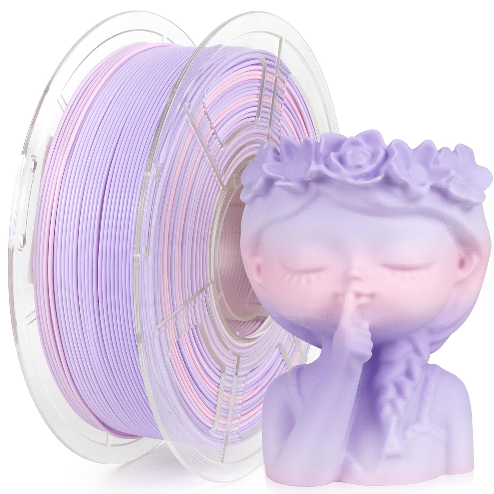 Isanmate Rainbow Pla Filament, 3D Printer Filament Rainbow Pla, Color Change Filament Dimensional Accuracy +/  0.03 Mm, 1Kg Spoo