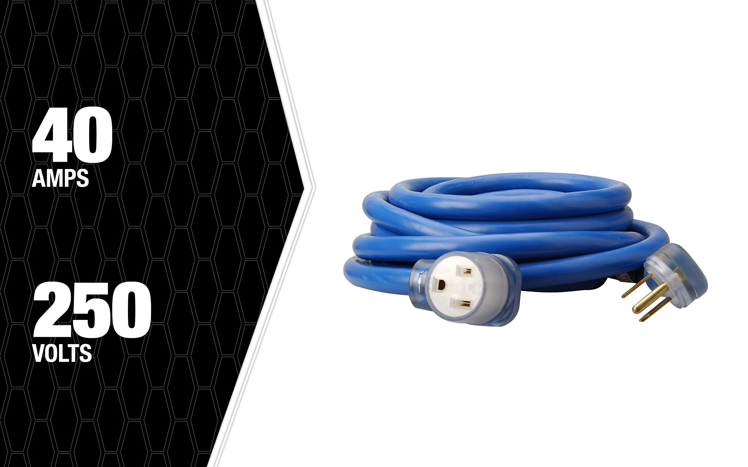 Southwire 8/3 Heavy Duty Stw 50 Amp/250 Volt Nema 6 50 Blue Welder Extension Cord; 50 Feet, 19228806