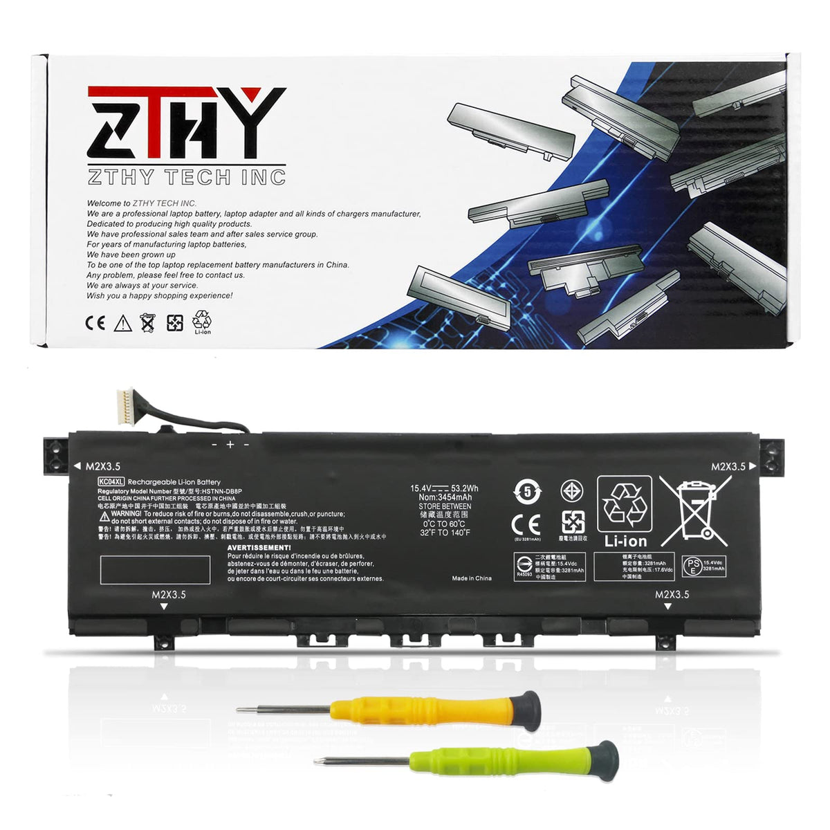 Zthy Kc04Xl Battery Replacement For Hp Envy X360 13 Ag 13Z Ag 13M Ag 13 Ar 13 Ah 13 Aq 13M Aq 13T Aq 13 Ah0051Wm 13 Ag0001La 13 Ar0501Sa 13 Aq1029Tx L08496 855 L08544 1C1 L08544 2B1 15.4V 53.2Wh 4Cell