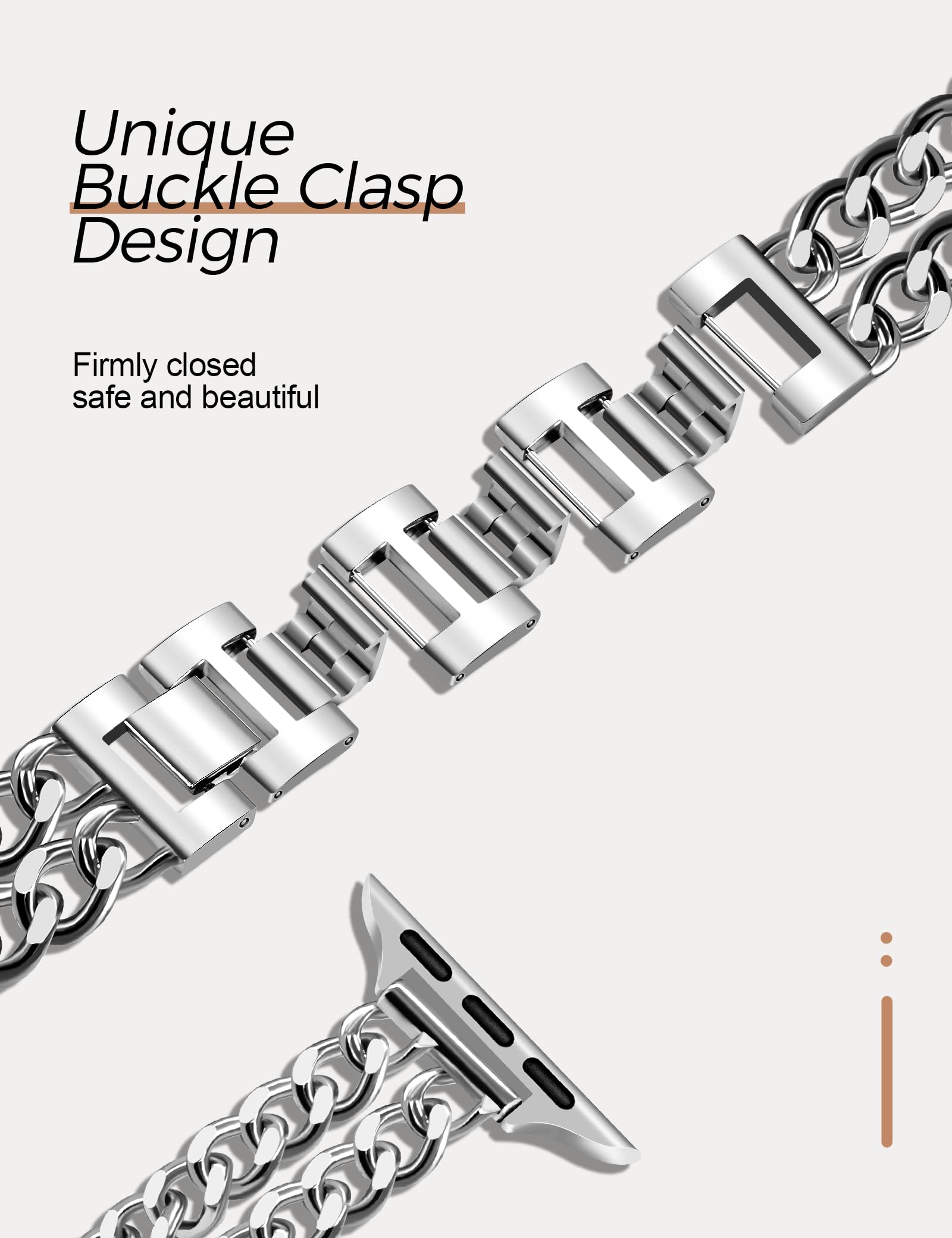 Jr.Dm Silver Watch Bands For Women Compatible With Apple Watch Band 42Mm(S3/2/1) 44Mm 45Mm 46Mm 49Mm Adjustable Metal Band Cowbo