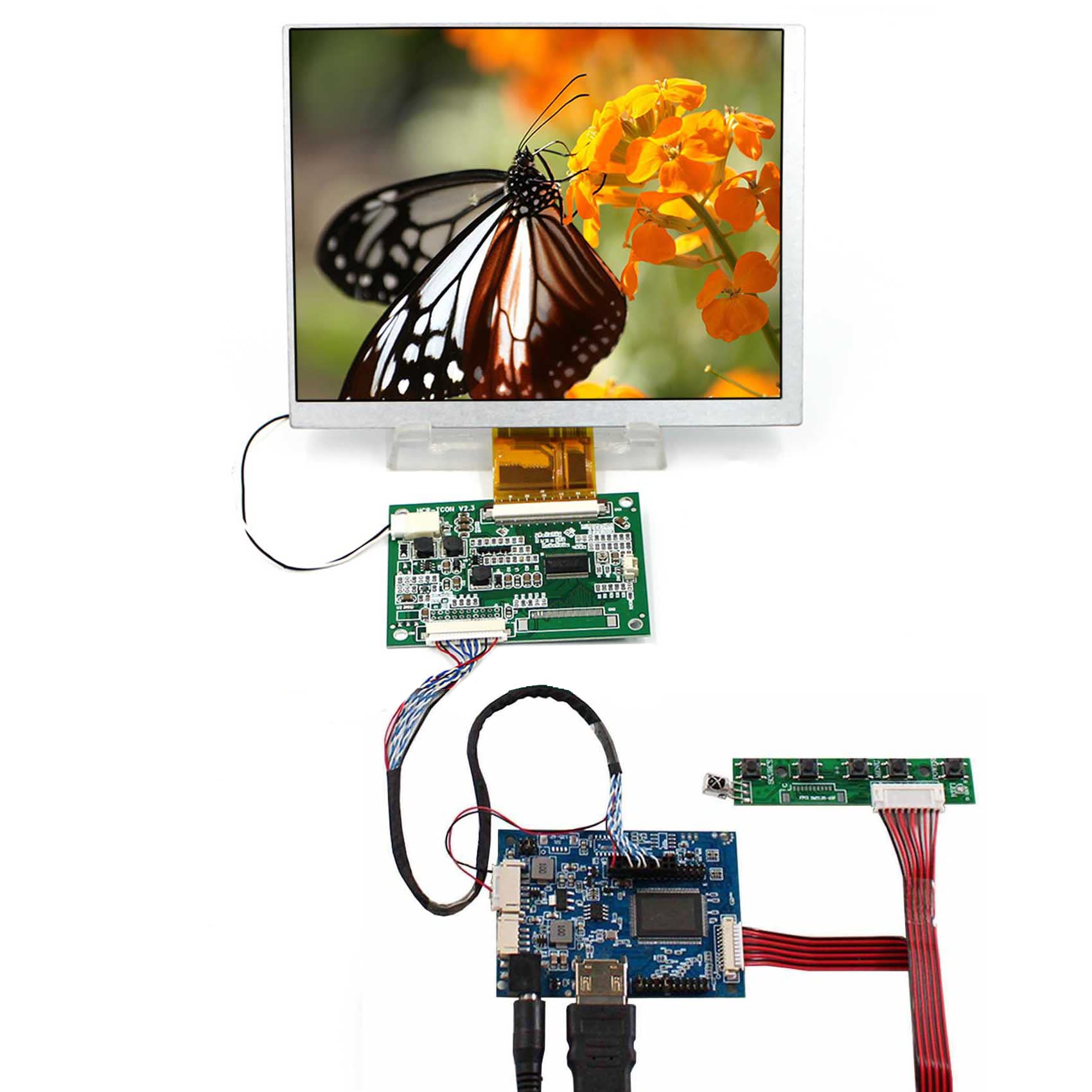 Vsdisplay 7' 7 Inch 800�600 4:3 Claa070Ma0Acw Lcd Screen Tft Monitor And Hd Mi Lcd Controller Board 60 Pin