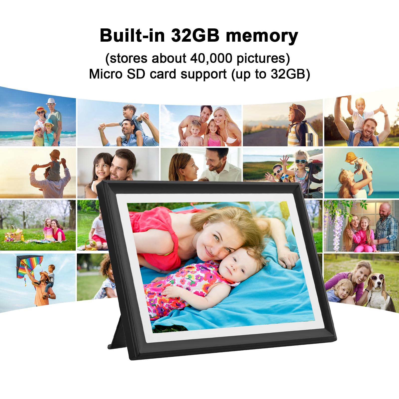 Ssa Wifi Frame 32Gb Digital Picture Frame Wifi 10.1 Inch Digital Photo Frame With Ips Touch Screen, Auto Rotate,Send 50 Photo Un