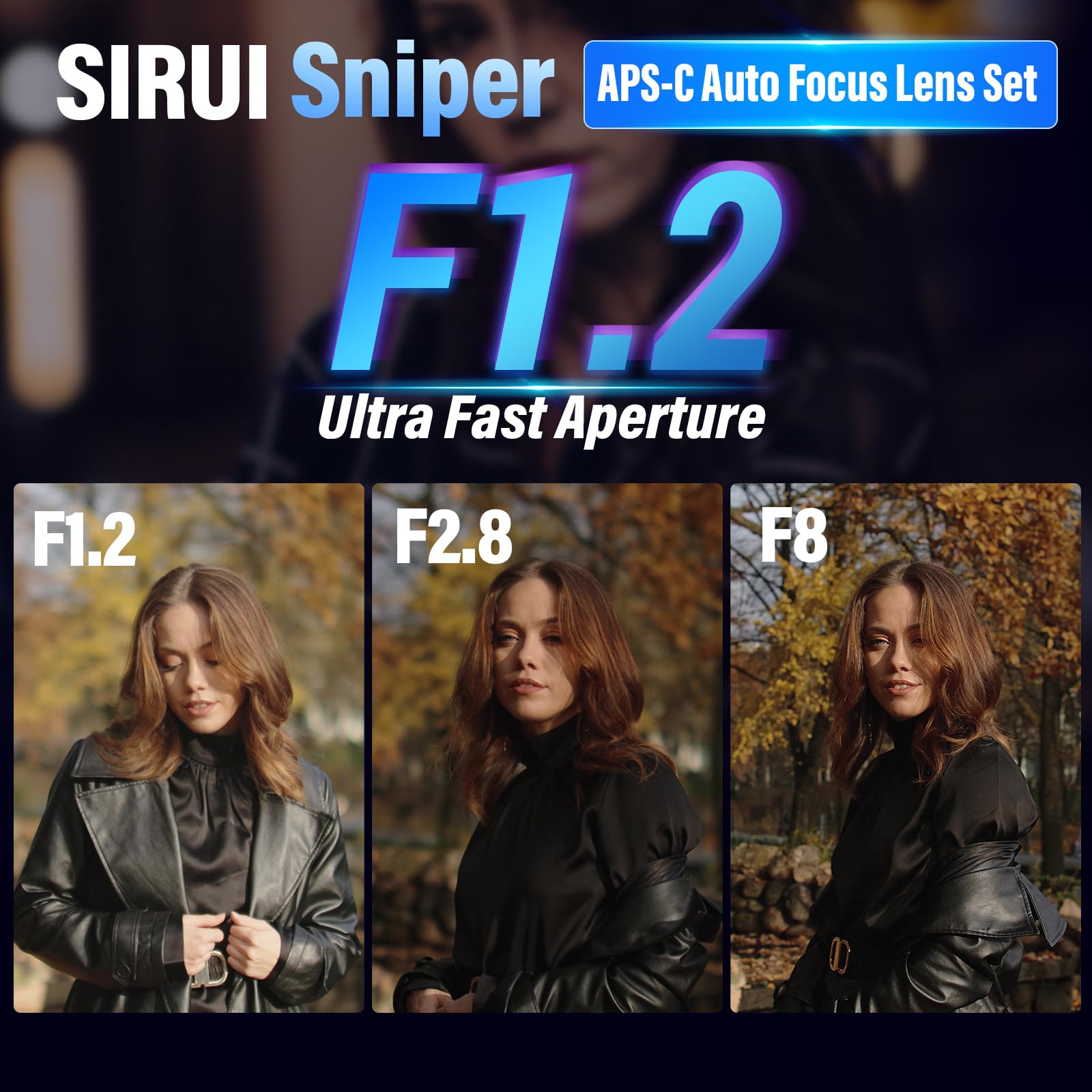 Sirui Sniper 23Mm Autofocus Lens, F1.2 Wide Angle Aps C Camera Lens For A5 A6 A7 Fx A9 Zv E Series (E Mount, Black)