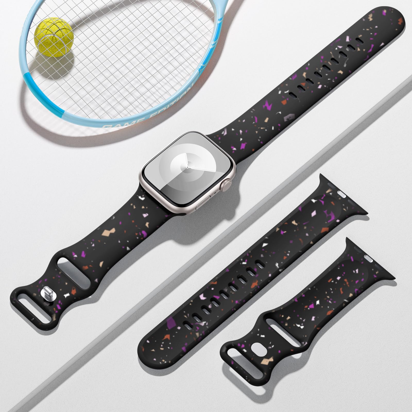 Imivio Sport Band Compatible With Apple Watch Series 9 Band 38Mm 40Mm 41Mm 42Mm 44Mm 45Mm 49Mm For Women Men, Soft Silicone Wate