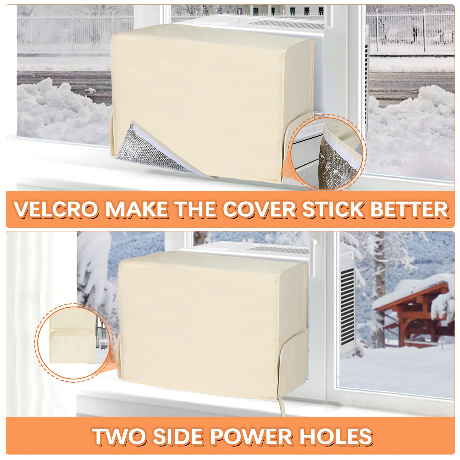 20.5L X 14H X 7.1D Indoor Air Conditioner Cover Compatible With Midea U-Shaped Window Air Conditioner 8000/10000/120000 Btu, 3 L