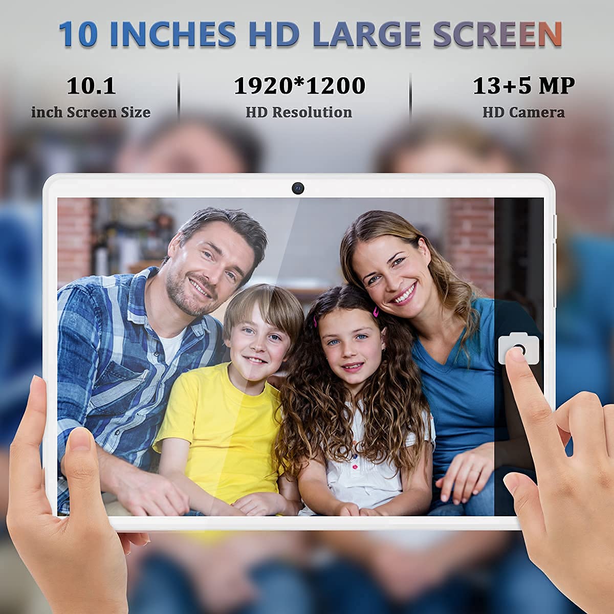 Tablet 10.1 Inch Android 12 Tablet 2024 Latest Update Octa Core Processor With 64Gb Storage, Dual 13Mp+5Mp Camera, Wifi, Bluetooth, Gps, 512Gb Expand Support, Ips Full Hd Display (Silver)