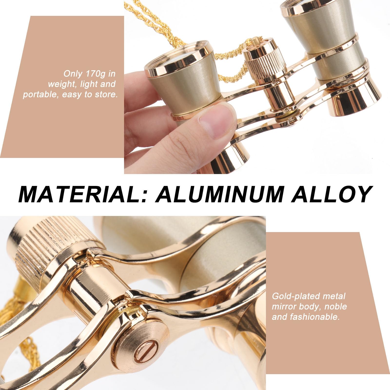 Ultechnovo Camera Tripods 3X25 Theater Glasses Opera Binocular Chain Binoculars Low  Light Night Vision High Definition Binocula