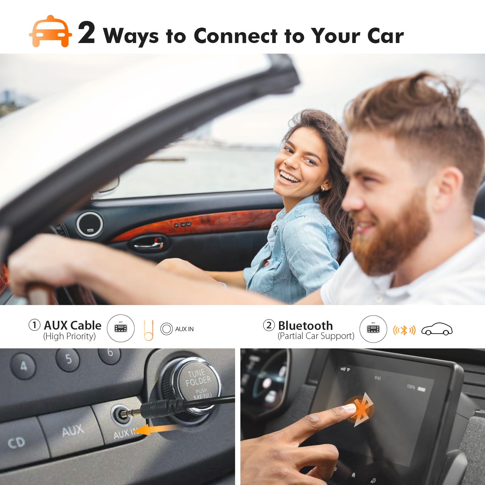 Hott Cd711T Bluetooth Rechargeable Portable Cd Player For Home Travel And Car With Stereo Headphones And, Anti Shock Protection