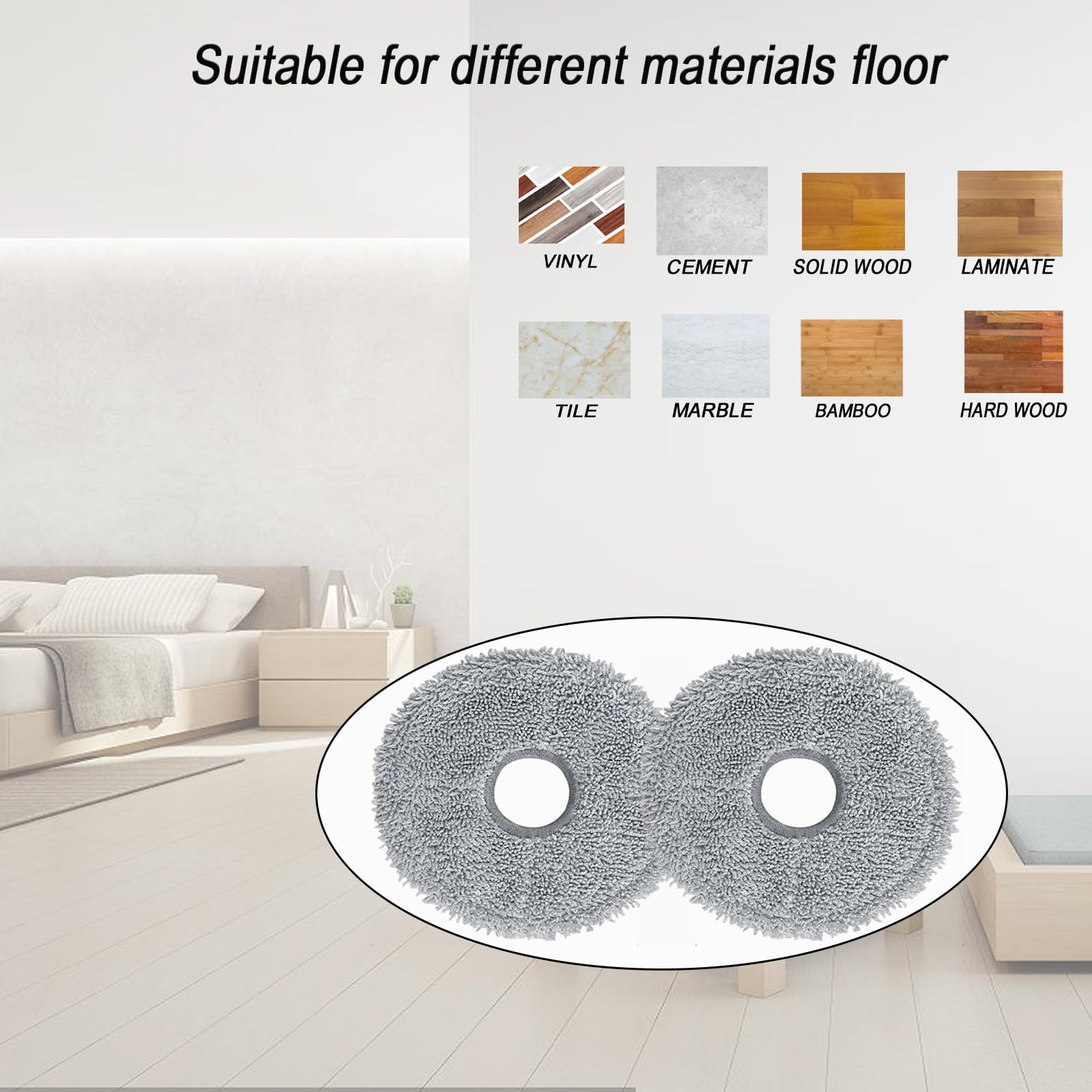 Mop Pad Accessories For Dreame X30 Ultra/ L10S Pro Ultra Heat / X40 Ultra/ X30 Pro Plus/ X30 Pro Ultra Robotic Robot Vacuum, Was