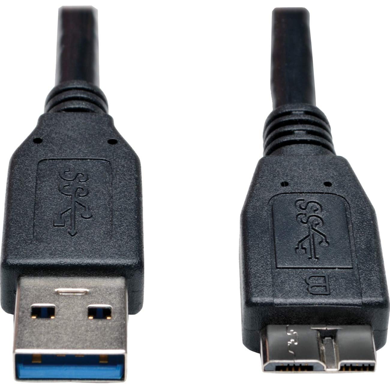 Tripp Lite Usb 3.0 Super Speed Device Cable A To Micro B M/M Black, 1 Feet (U326 001 Bk)