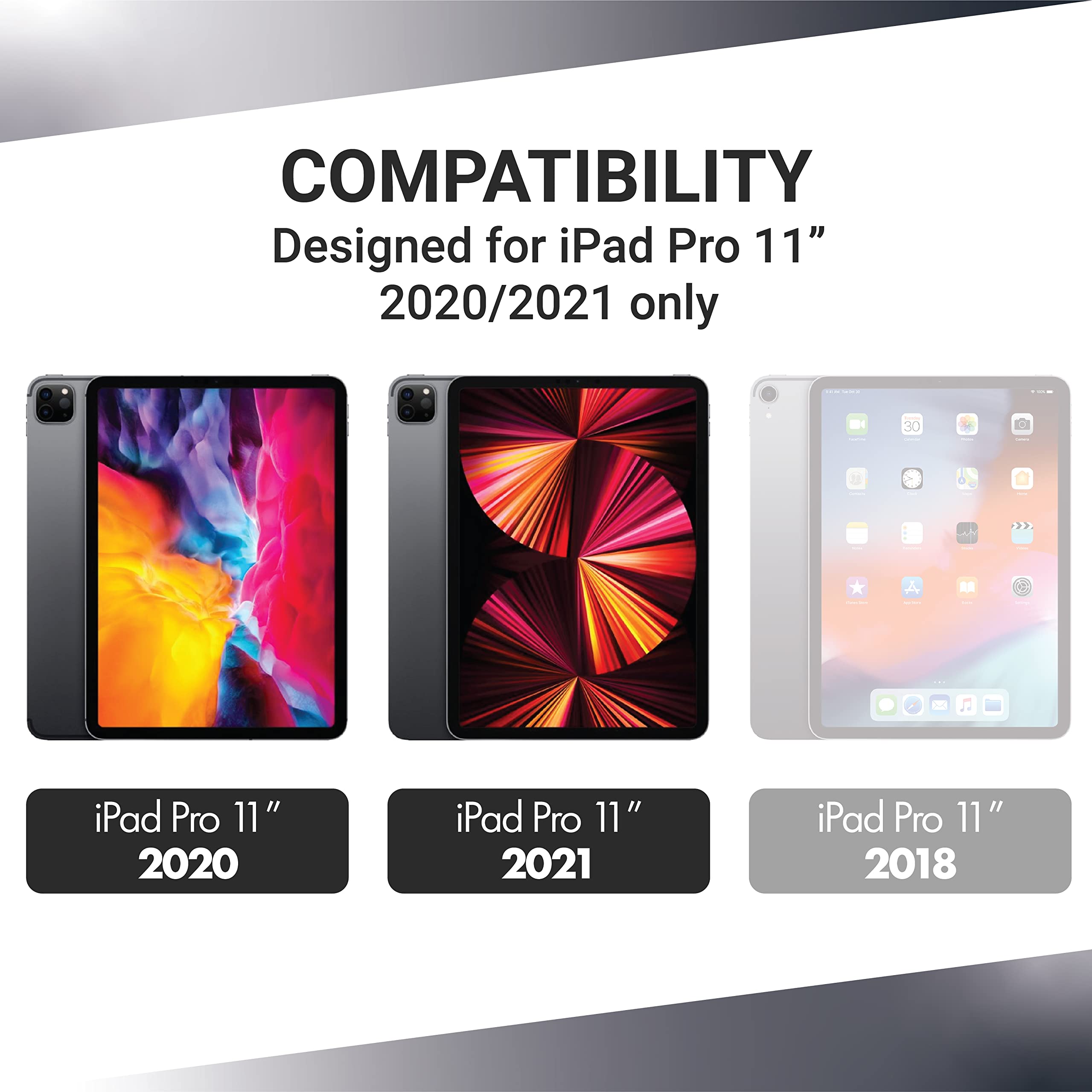 Armorsuit 2+2 Pack Screen Protector For Ipad Pro 11 Inch 2020 2Nd & 2021 3Rd Gen Tempered Glass With Camera Lens Protector, Reti