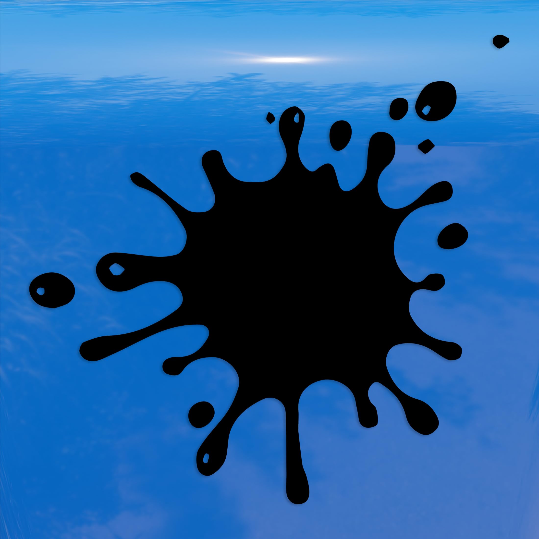 Ink Splash Vinyl Decal Sticker   5 Inch Black Paint Splat And Drip Art Design For Cars, Laptops, And Windows   Durable, Weatherp