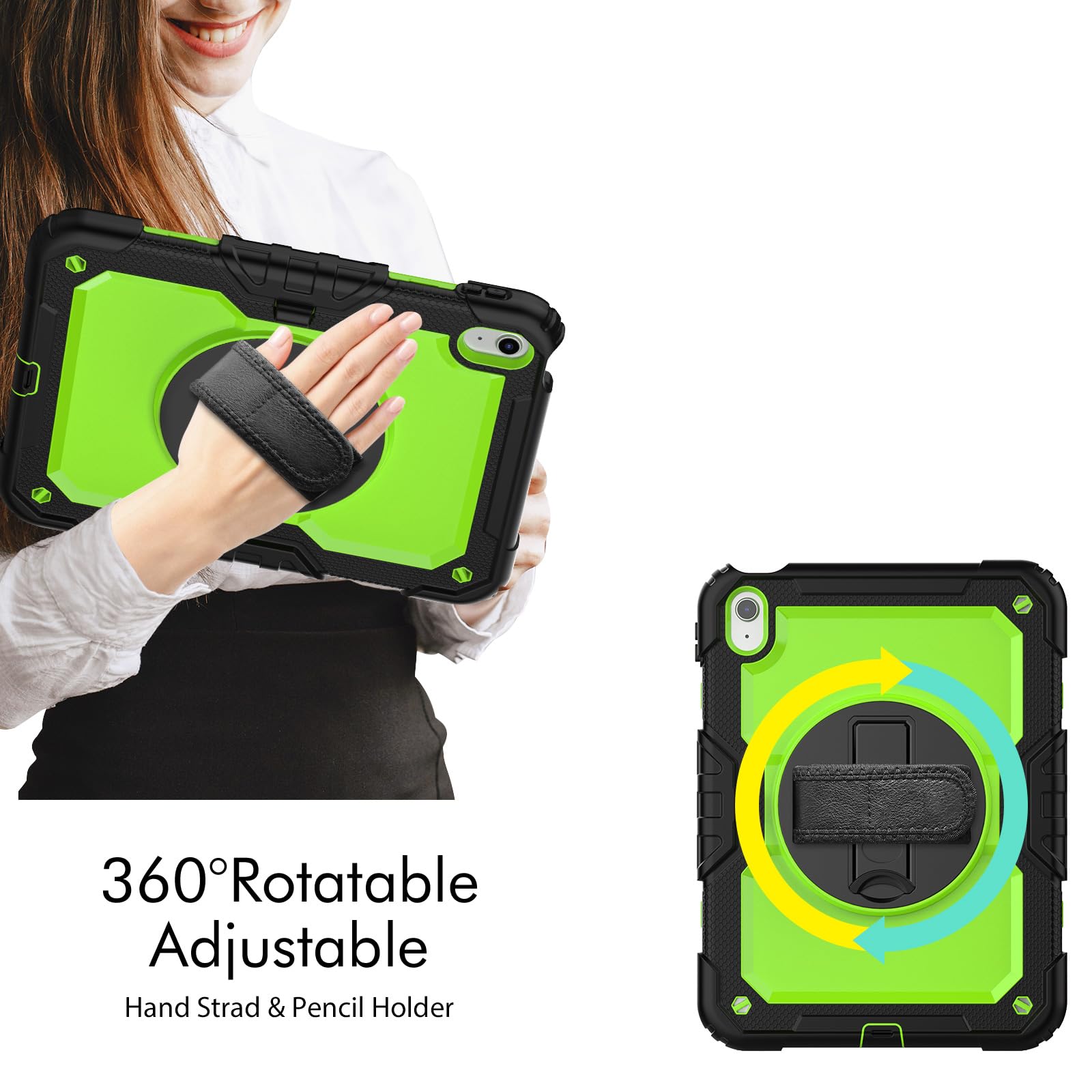 Sibeitu Case Compatible With Ipad 10Th Generation10.9'', Ipad 10 Case With Screen Protector And Pencil Holder Full Body Drop Pro