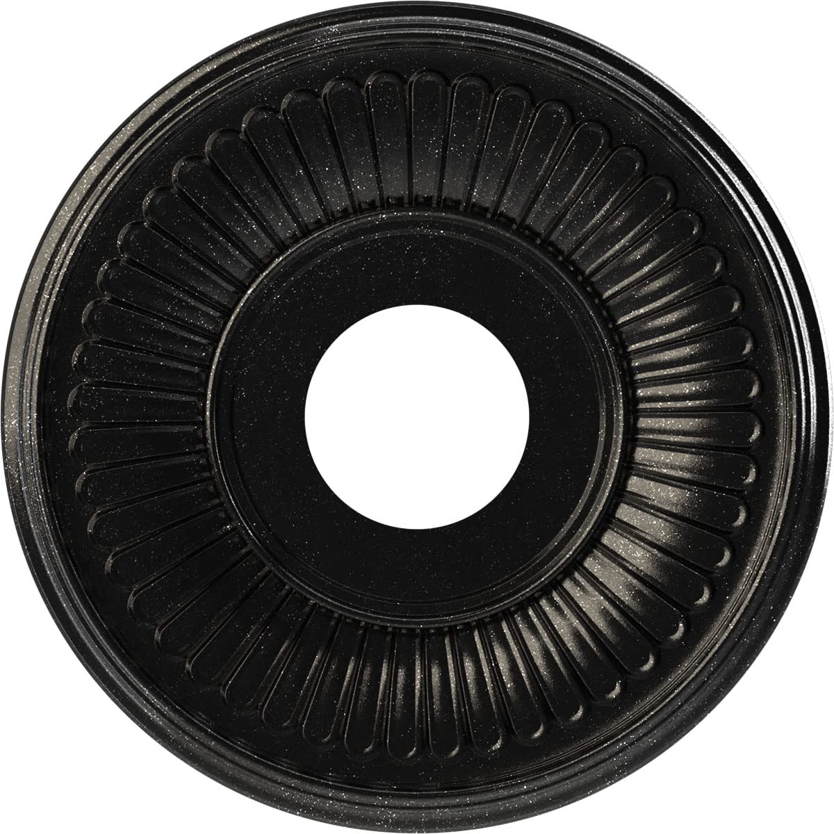 Ekena Millwork 13OD x 3 1/2ID x 3/4P Berkshire Thermoformed PVC Ceiling Medallion (Fits Canopies up to 5 3/4), Textured Metallic