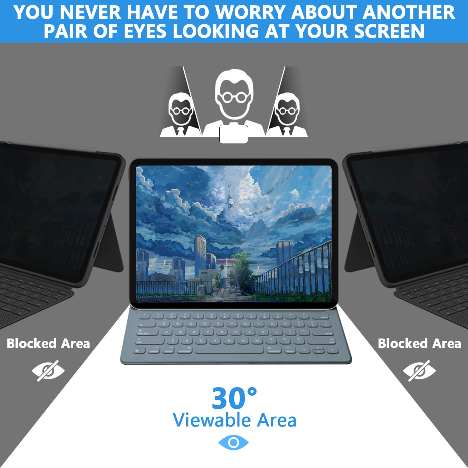 Magnetic Ipad Pro 12.9 Screen Protector M1(2021&2020&2018), Removable&Reusable Privacy Filter 12.9 Inch Ipad Pro Screen Protecto