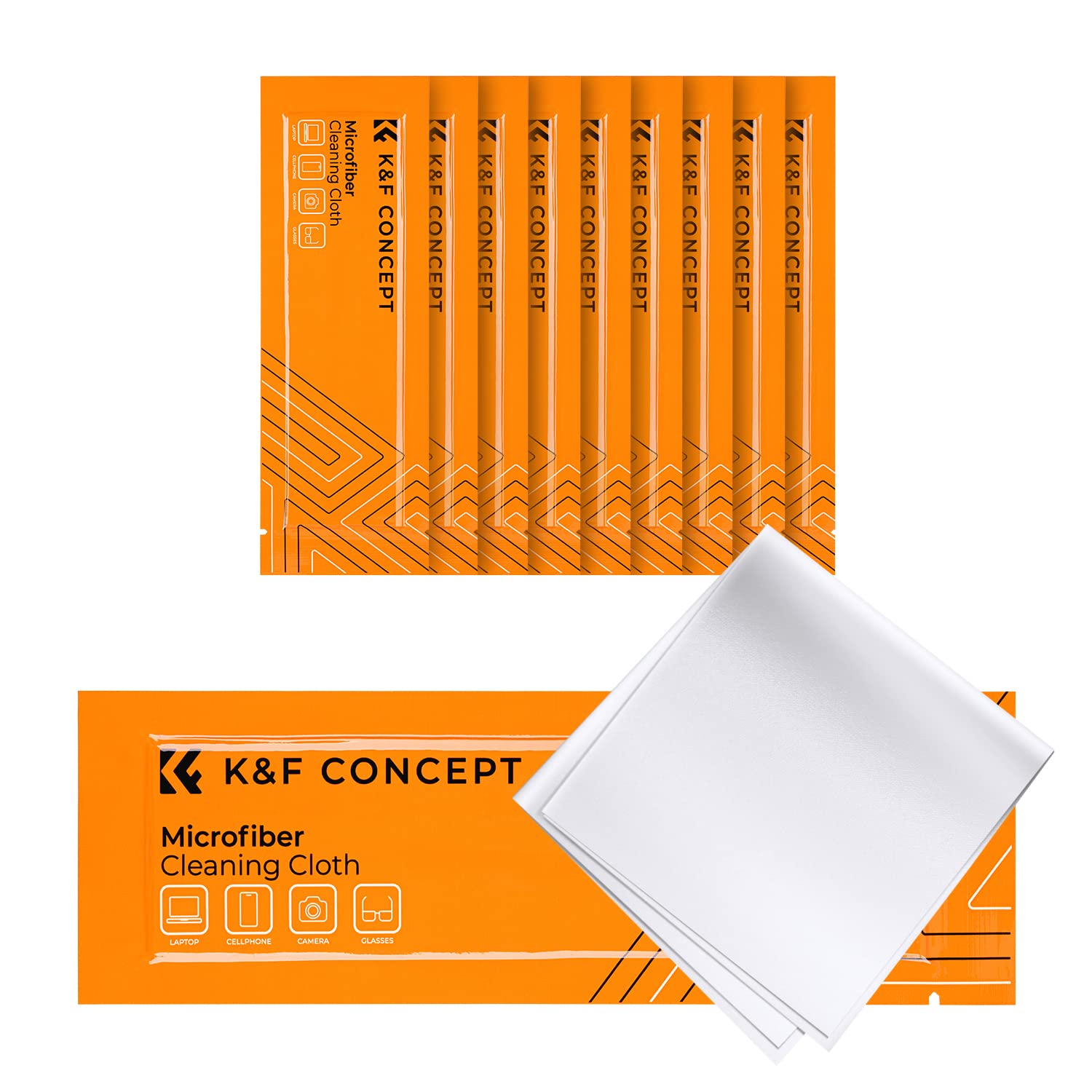K&F Concept 40 Pack Microfiber Cleaning Cloths For Electronics, 6X6In Premium Glasses Cleaning Cloths, Lens Cleaner Cloths For Tv Screen, Laptop, Computer, Monitor, Tablet, Iphone, Ipad