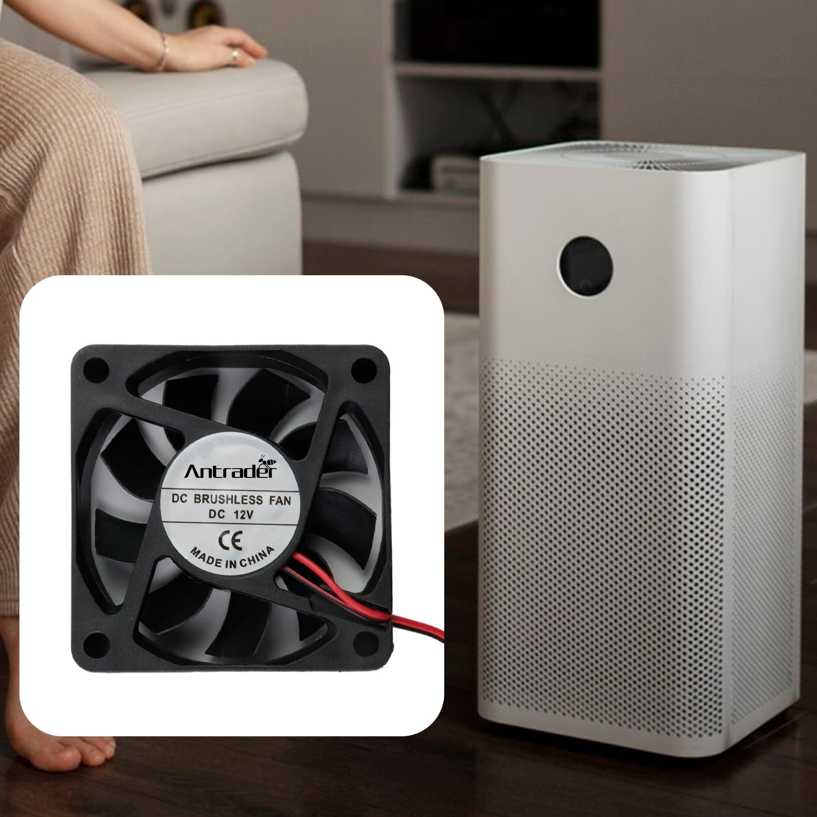 Antrader 3 Pack 60Mm X 60Mm X 15Mm 6015 12V Brushless Dc Cooling Fan 2Pin For Diy 3D Printer Extruder Humidifier