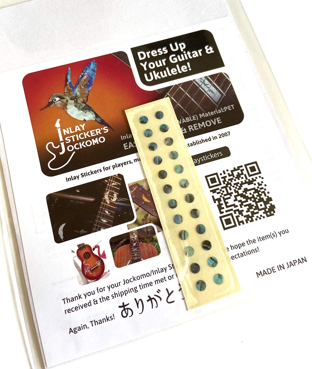 Inlay Sticker Fret Markers For Guitars & Bass   1/8'' Small Side Marker Dots   Abalone Blue