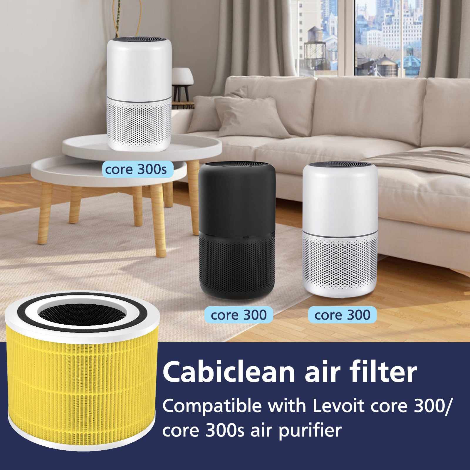 Core 300 Pet Care Replacement Filter, Compatible With Levoit Core 300/300S Air Purifier, 3 In 1 H13 Grade, True Hepa Replacement