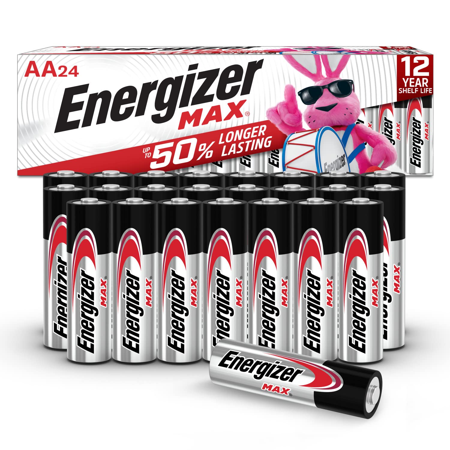 Energizer Aa Batteries Double A Max Alkaline Battery, 24 Count