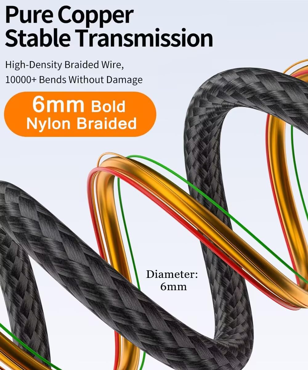 Akwor New Usb C To Usb C Monitor Cable?8K@60Hz, 100W, 20Gbps? Usb C 3.2 Display Cable Thunderbolt 3/4 Compatible, Usb C Charger Cable For Iphone 15/16 Series, Macbook, Ipad Pro/Air And More 3.3Ft