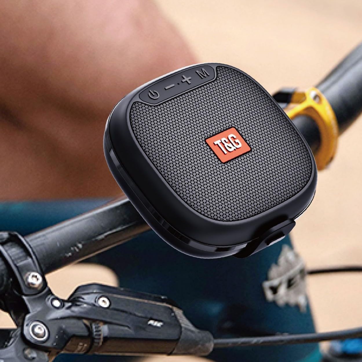 Enbiawit Portable Bluetooth Speaker for Bike, Mini Outdoor Travel Speakers, Wireless Traveling Bicycle Speakers, Integrated Desi