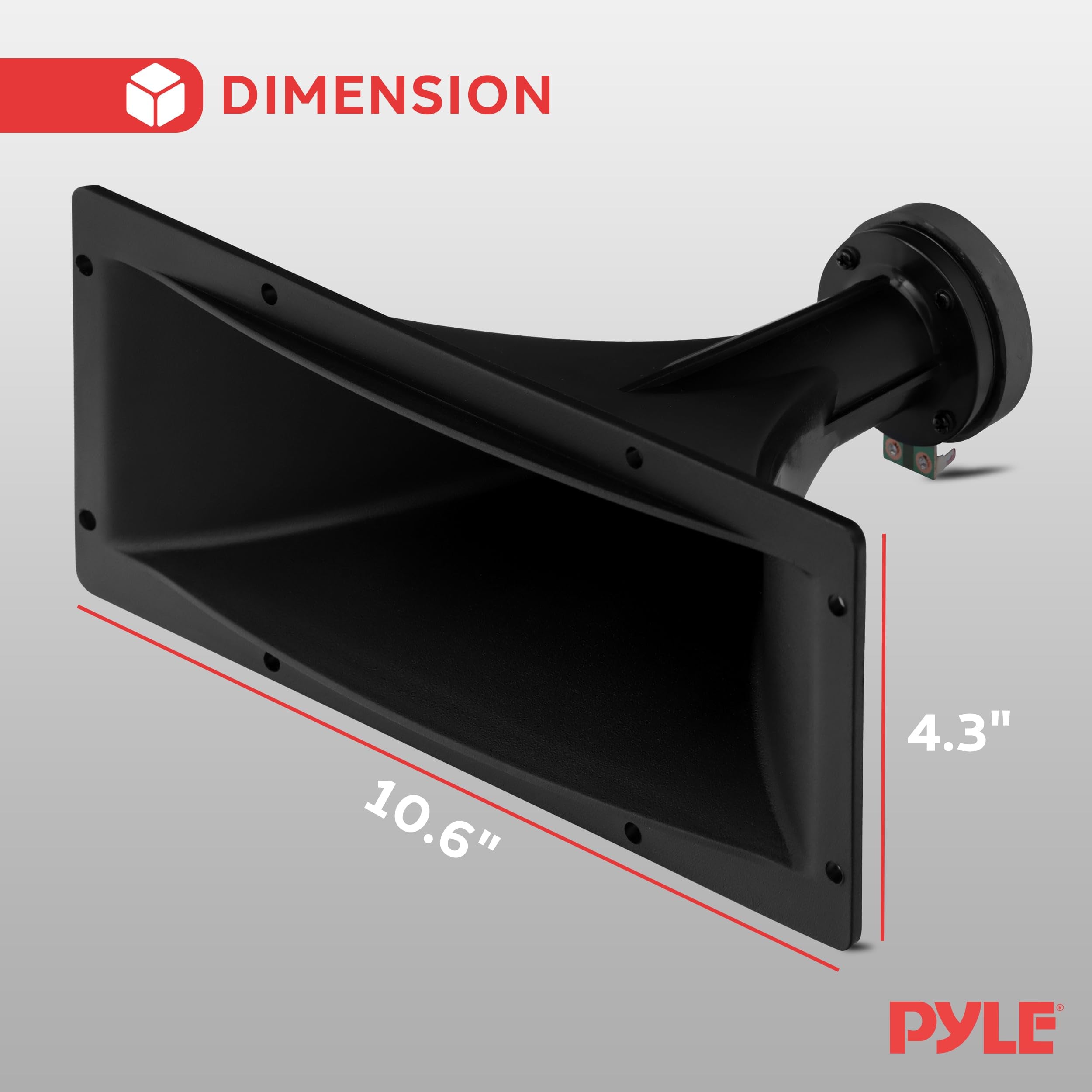 Pyle 4X10 Inch Horn Tweeter Speaker   Heavy Duty 200 Watt High Power Horn Audio Tweeter System W/ 25Mm Voice Coil, 20 Oz Magnet