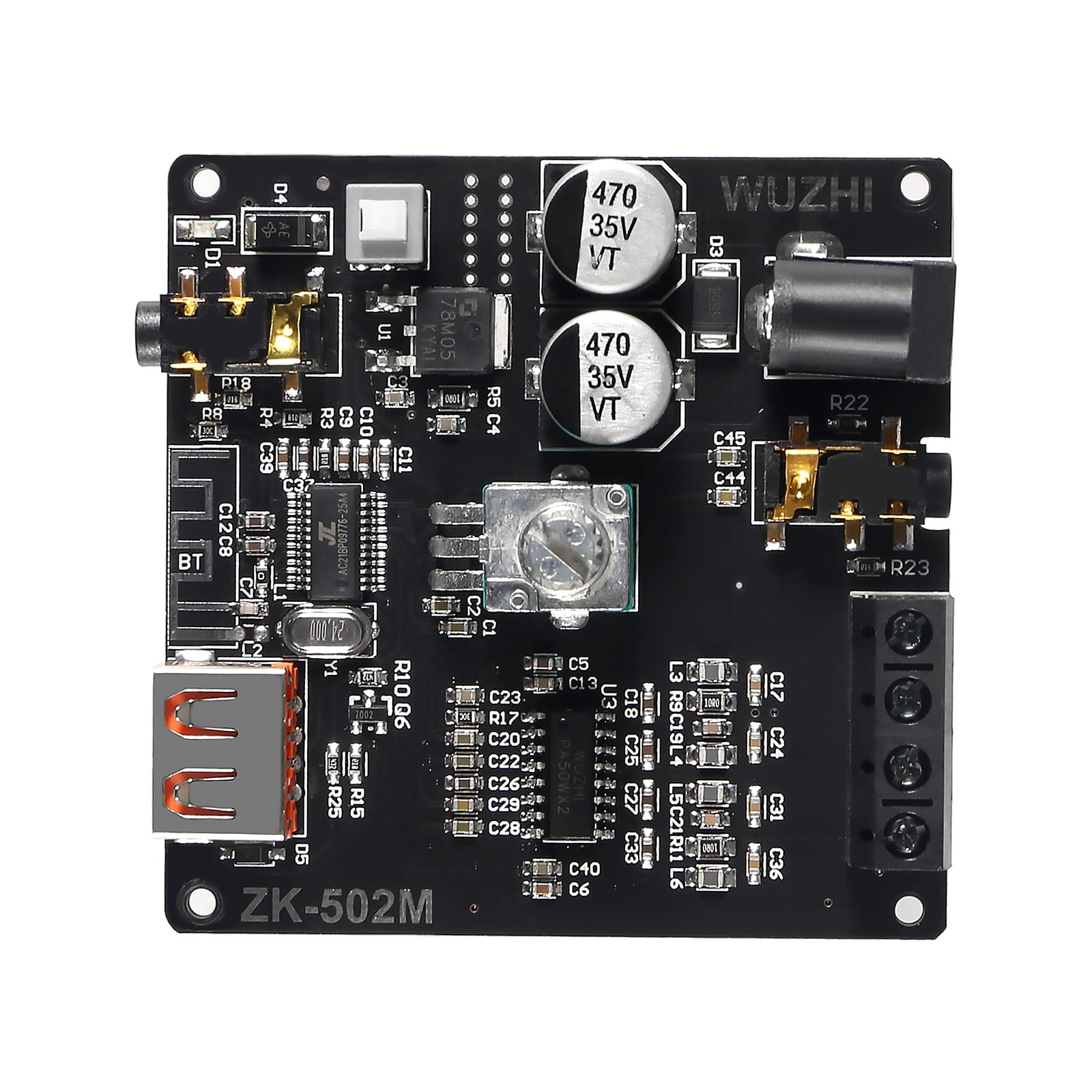 Diitao 50Wx2 Bluetooth Amplifier Mini 2.0 Stereo 50W+50W Dual Channel Power Output Dc 12V Amp Amplificador Home Theater Aux Usb