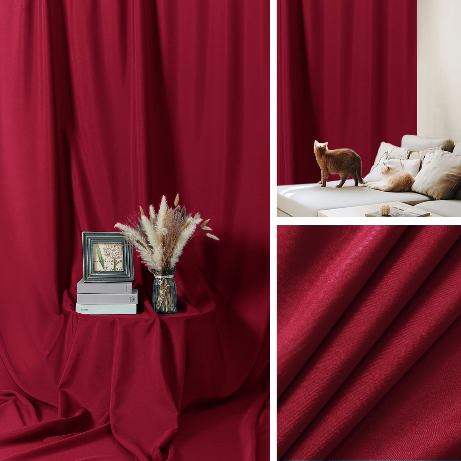 Sugargirl 8Ftx10Ft Red Screen Backdrop Background For Photography, Polyester Photo Backdrop For Photoshoot, Party, Video And Tel