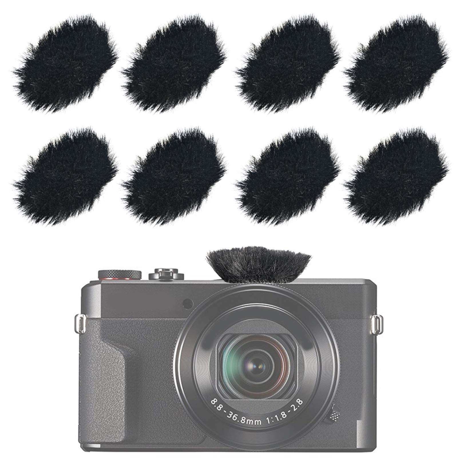 Sunmon Camera Mic Windscreen Dead Cat, Furry Camera Wind Muff Wind Cover For Canon G7X Mark Ii,Sony,Samsung,Etc Dslr Mic Outdoor