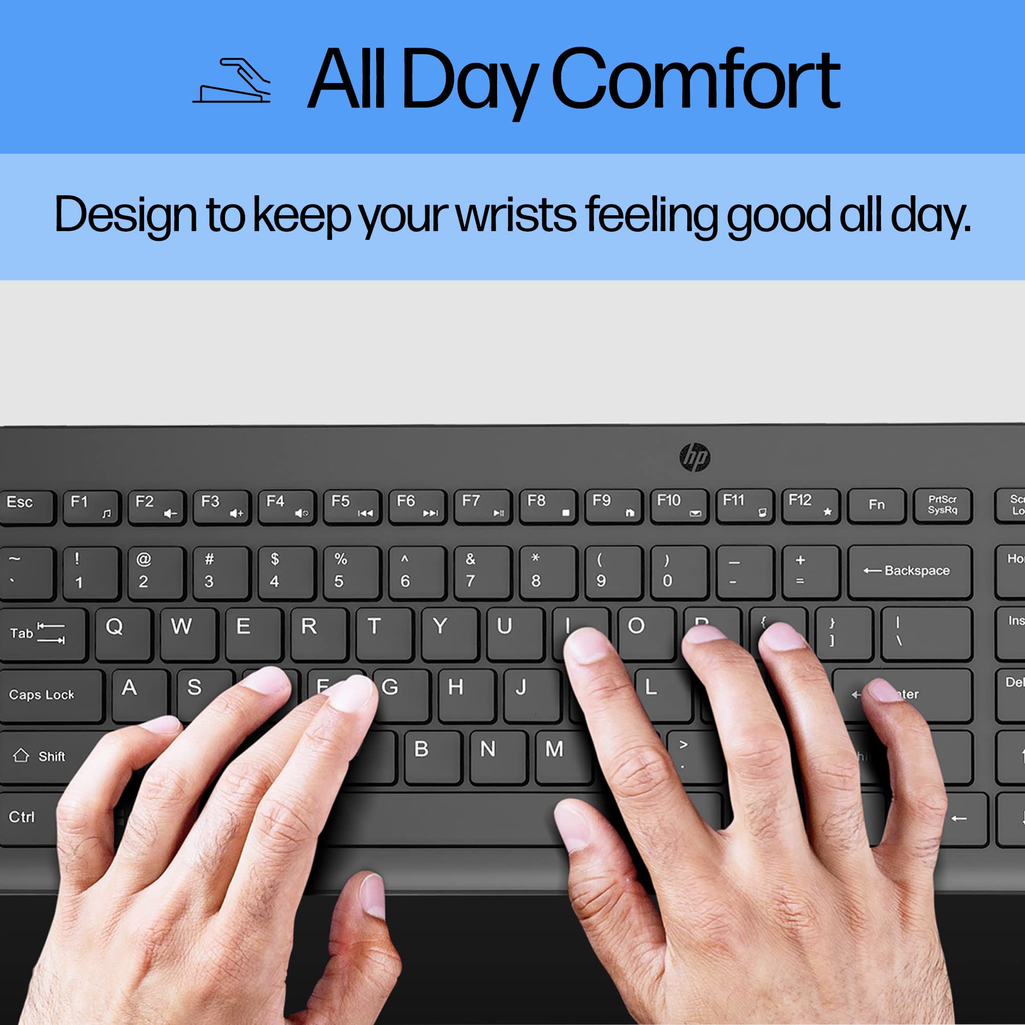 Hp 150 Wired Keyboard With Numeric Keypad - Silent-Touch Chiclet Keyboard - Ergonomic, Comfortable - Usb Plug-And-Connectivity,