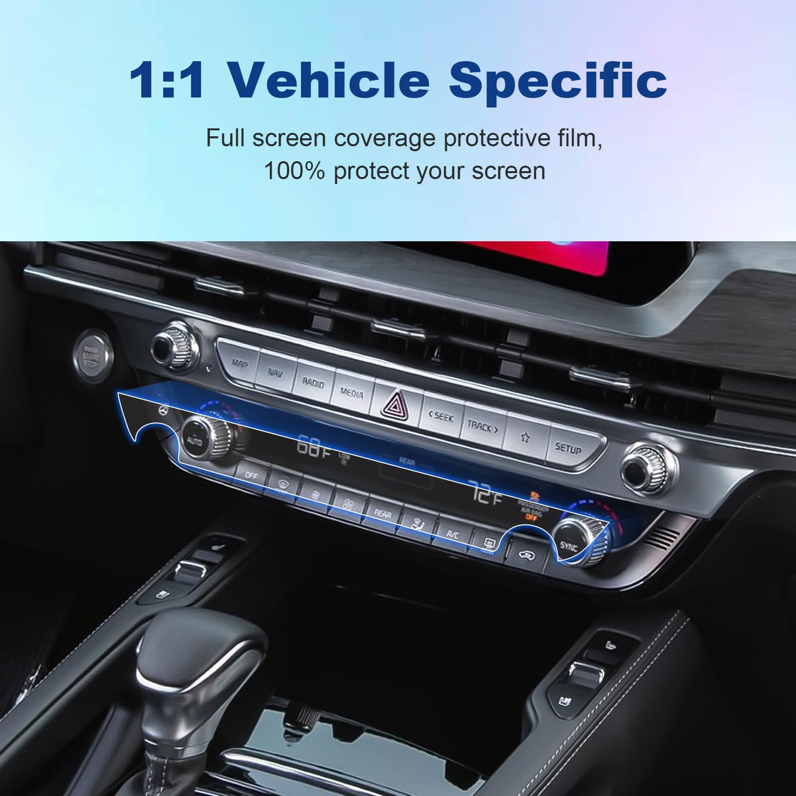 Coleya (2 Pack) 2023 2024 Telluride Ac Screen Protector For Kia Telluride (Lx/S/Ex/Sx/Sx Prestige) Air Conditioner Display, 2024