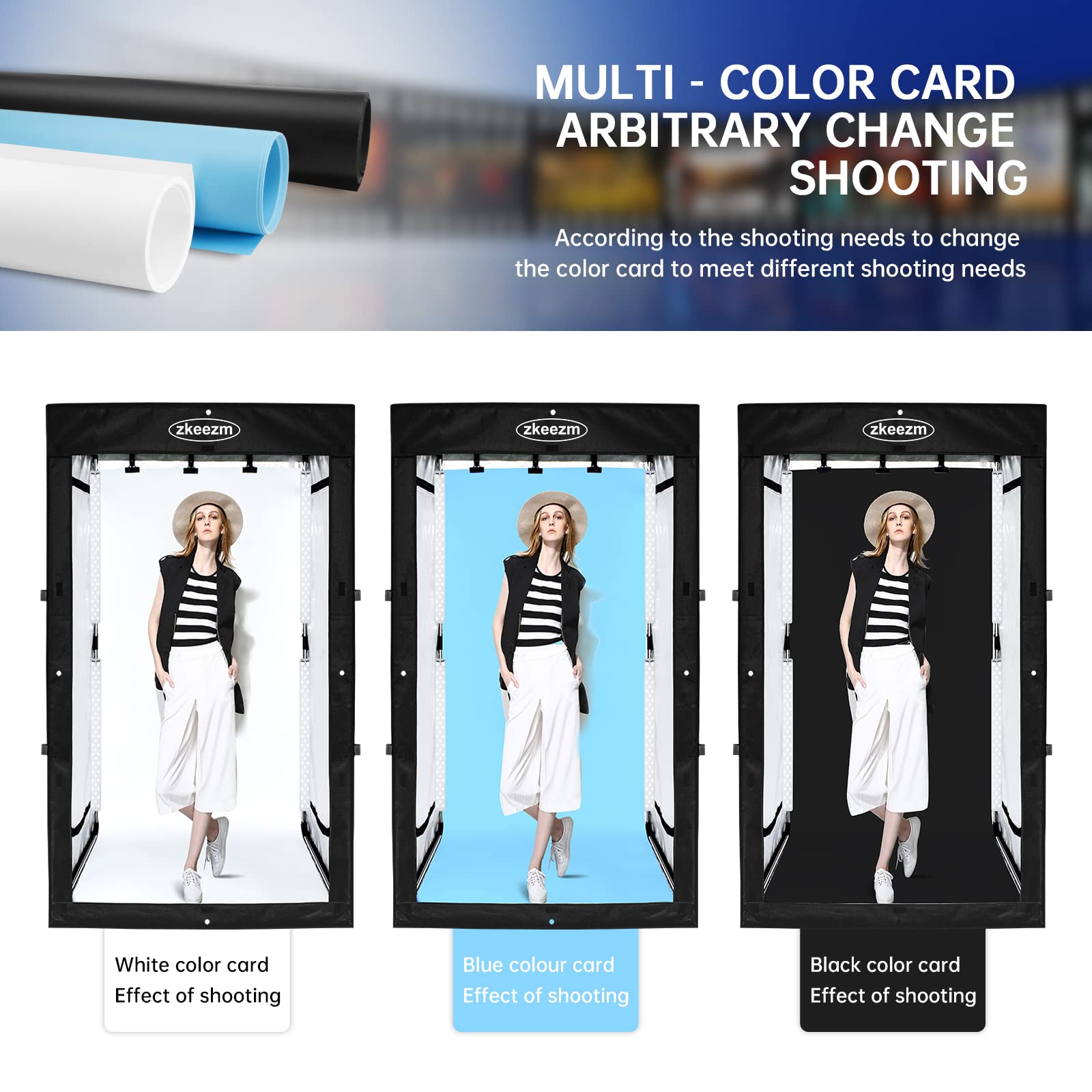 Professional Photography Studio Led Dimmable Large Shooting Tent 47X39X78 Zkeezm Large Lightbox Photo Video Continuous Lighting