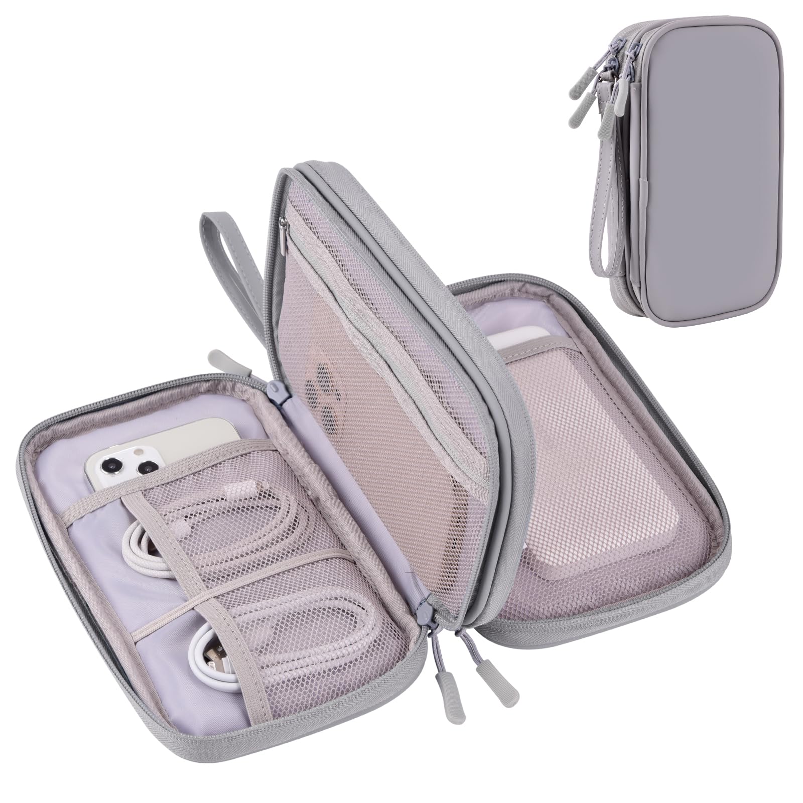 Ddgro Travel Organizer Cables Pouch Organize And Storage Electronics Tech Accessories Cords Charger Cards Money Keys Power Bank 