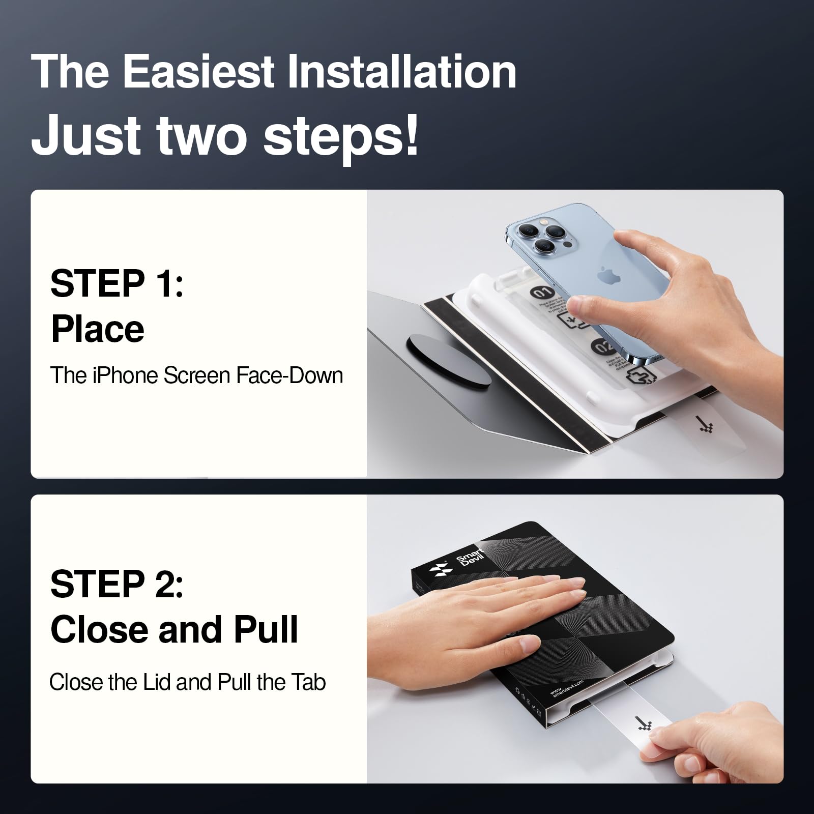 Smartdevil 2 Pack Privacy Screen Protector For Iphone 13 Pro Max/14 Plus (6.7 Inch) With Easy Installation Frame, 9H Anti Spy Pr