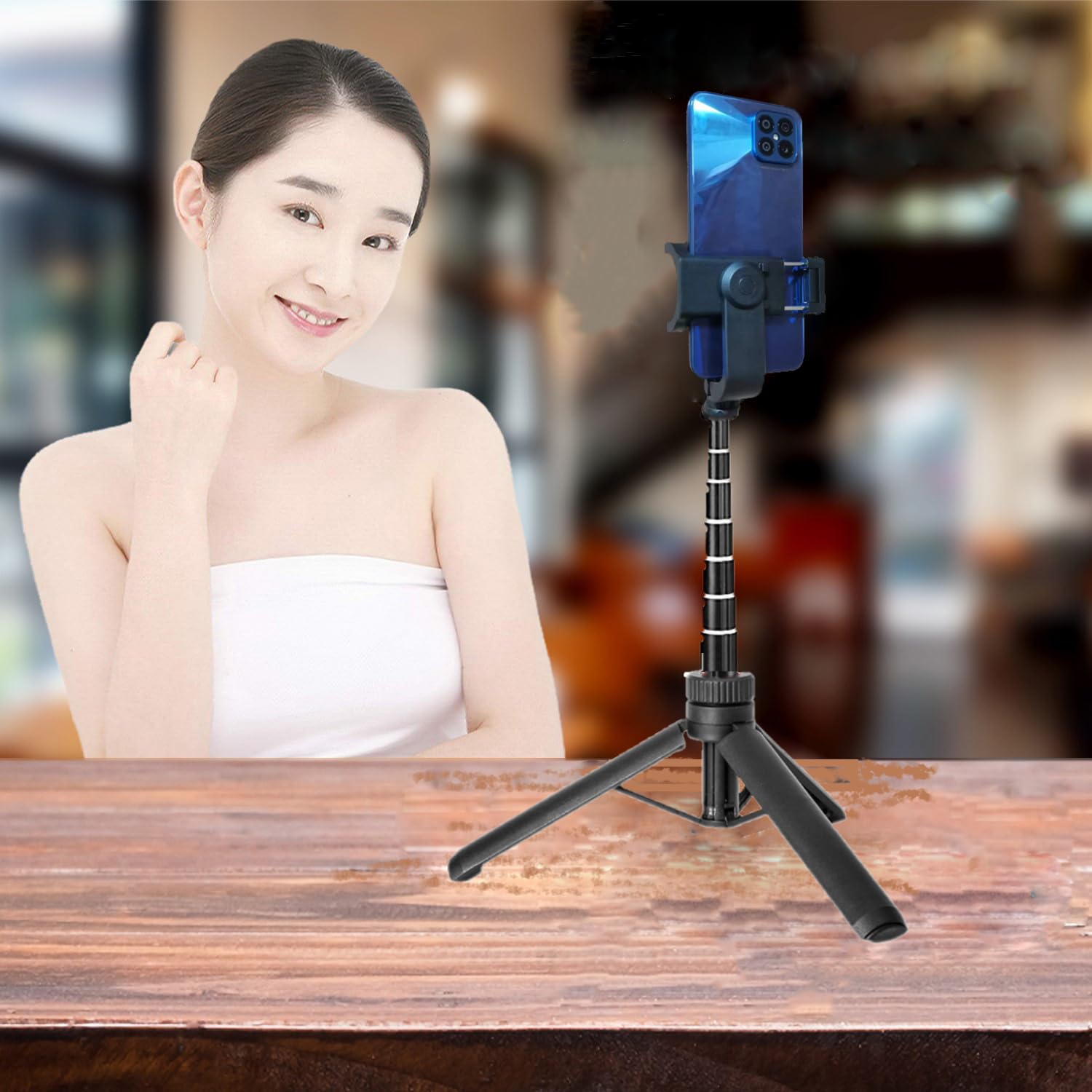 Tripod For Iphone & Camera, Portable Phone Tripod With Remote Control And Rotate Phone Stand, Selfie Stick For Iphone/Gopro And