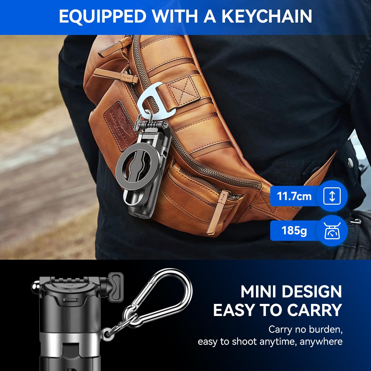 Magnetic Tripod For Iphone With Remote Control,4-In-1 Portable Selfie Stick With Extendable Stand,Phone Travel Tripod For Iphone